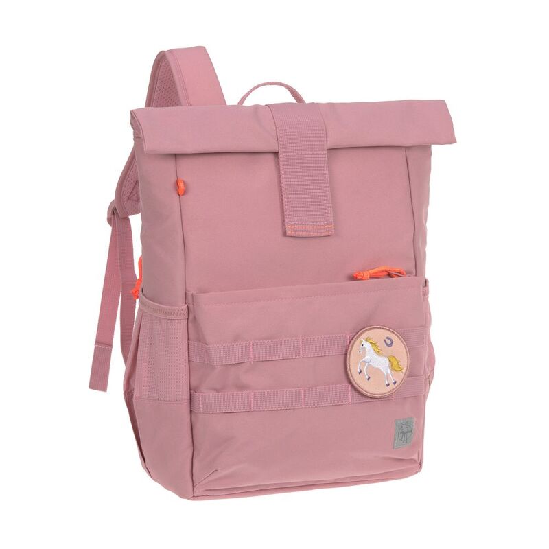 Lassig Medium Rolltop Kids Backpack - Pink Rose