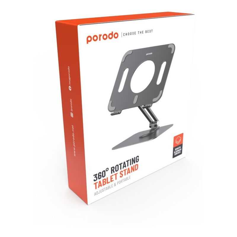 Porodo 360 Rotating Tablet Stand - Orange