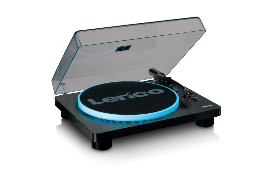 Lenco LS-50LED Turntable With Pc Encoding-Speakers And Lights
