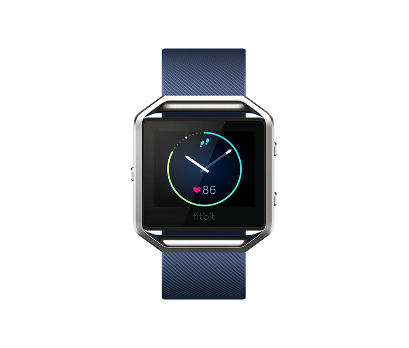 Fitbit Blaze Blue/Silver Large Fitness Smartwatch
