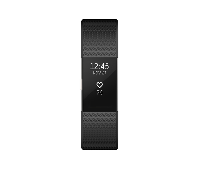 Fitbit Charge 2 Black/Silver Large Activity Tracker