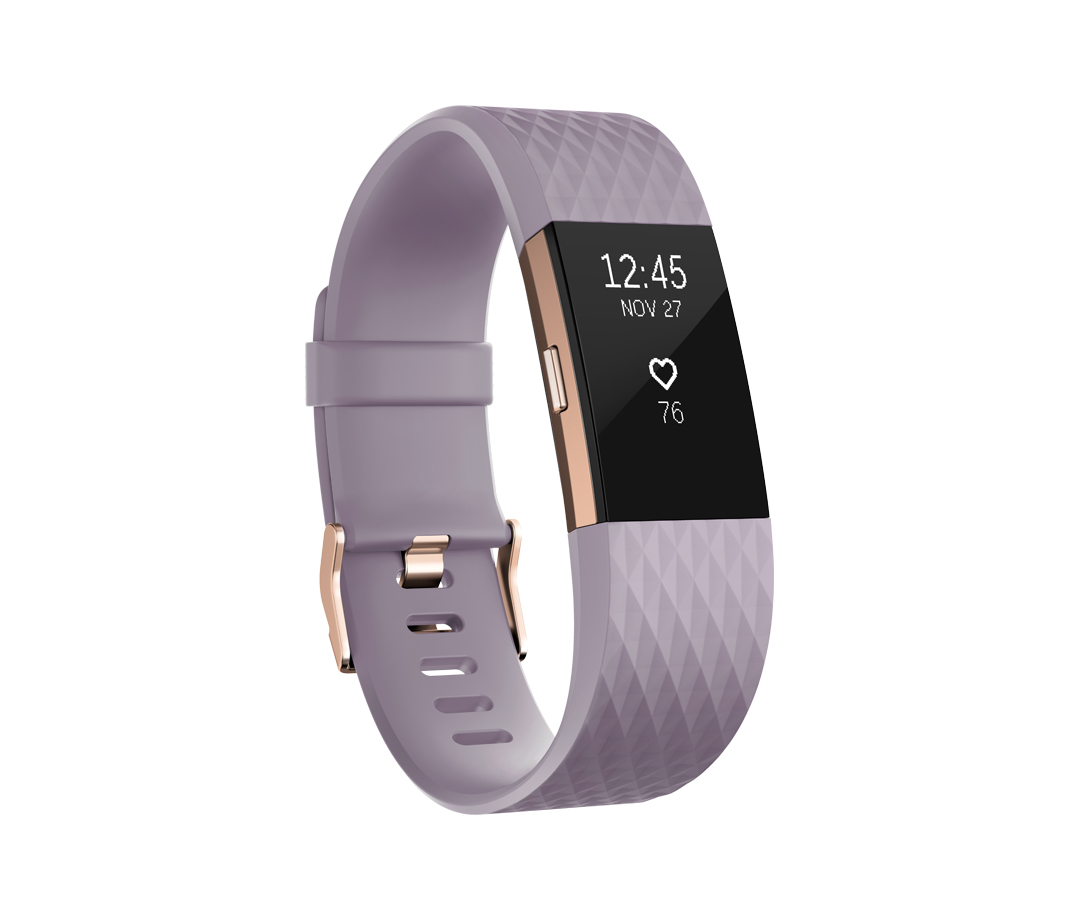 Fitbit Charge 2 Lavender/Rose Gold Large Activity Tracker