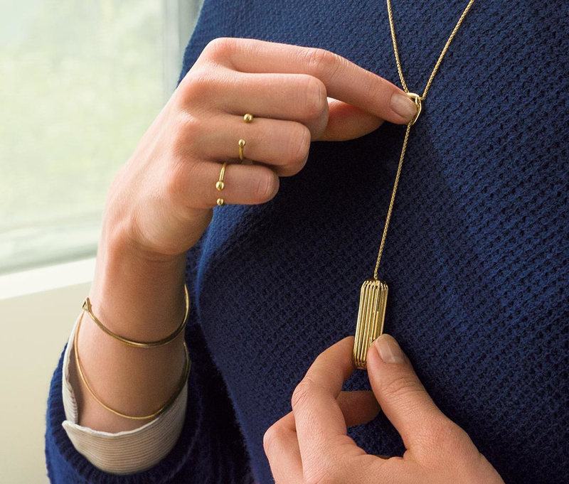 Fitbit Flex 2 Gold Lariat Pendant Necklace