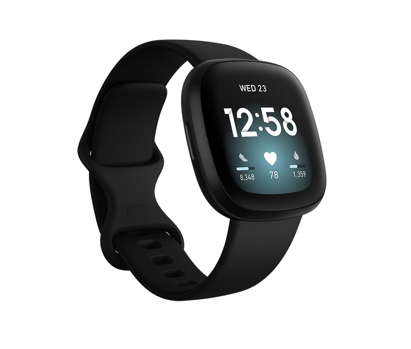 Fitbit Versa 3 Black/Black Aluminum Smartwatch