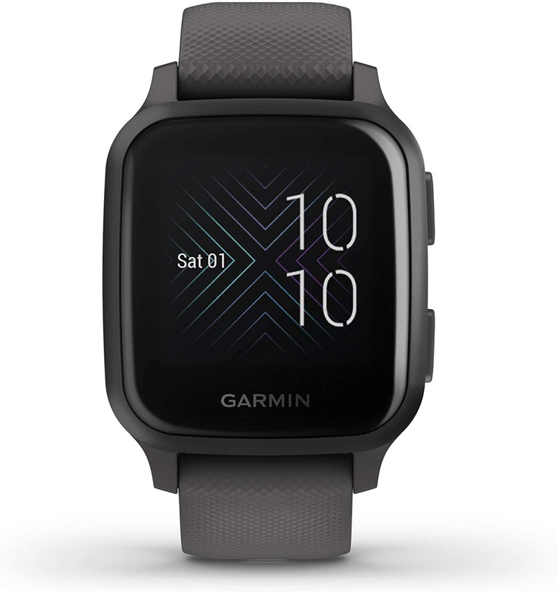 Garmin Venu SQ Smartwatch Slate Aluminium Bezel with Shadow Grey Case and Silicone Band