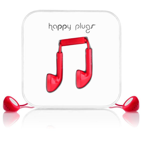 Happy Plugs Red Earphones