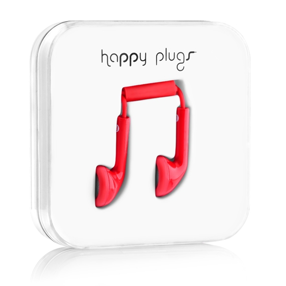Happy Plugs Red Earphones