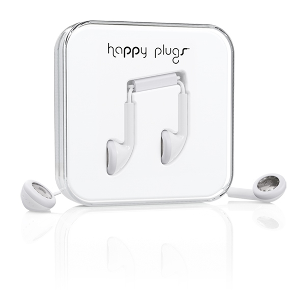 Happy Plugs White Earphones