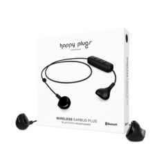 Happy Plugs 7885 Plus Black Wireless Earbuds