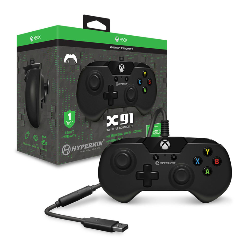 Hyperkin X91 Black Retro Controller For PC/Xbox One