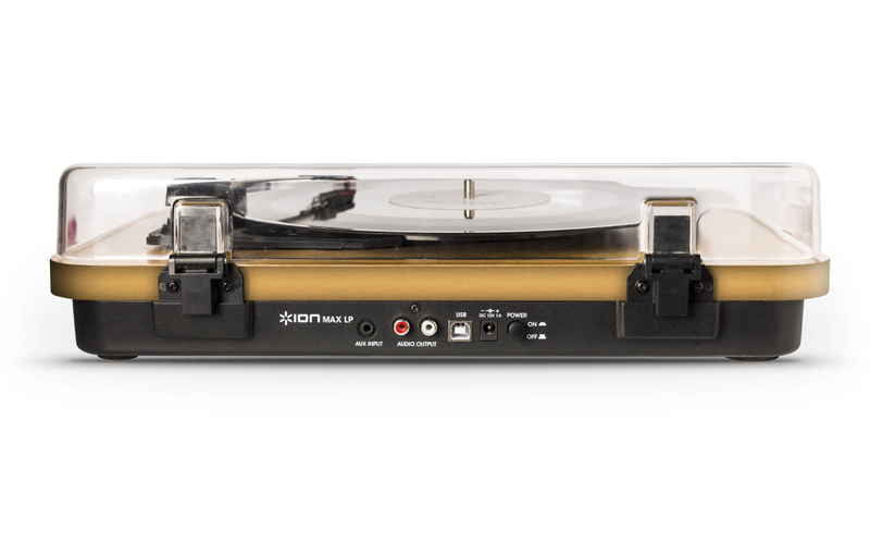 ION Max LP Turntable with Built-in Speakers & USB Conversion - Wood