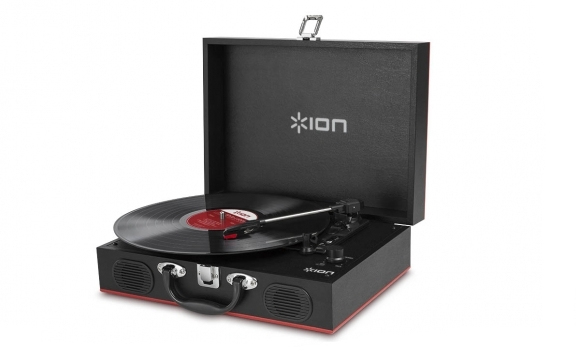 ION Vinyl Transport Portable Turntable with Built-in Speakers