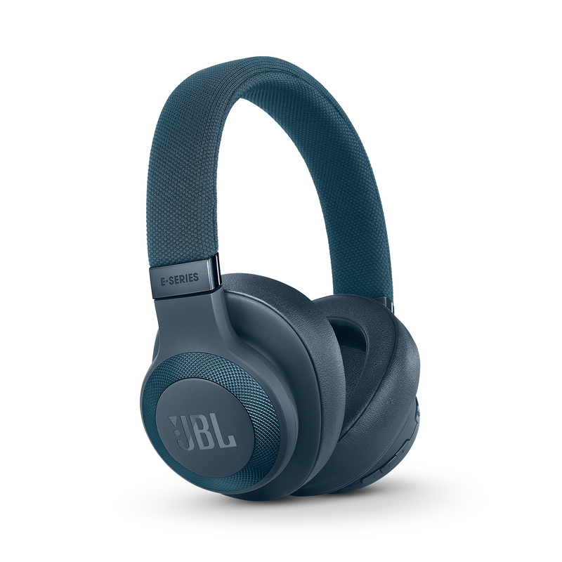 JBL E65 Noise Cancelling Blue Bluetooth Headphones