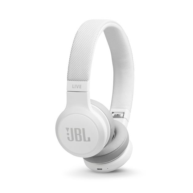 JBL Live 400BT White On-Ear Headphones