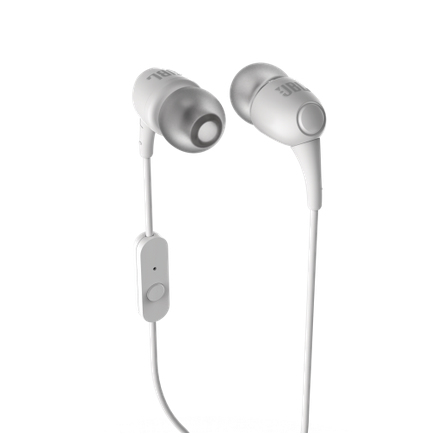 JBL T100A White Earphones with Mic