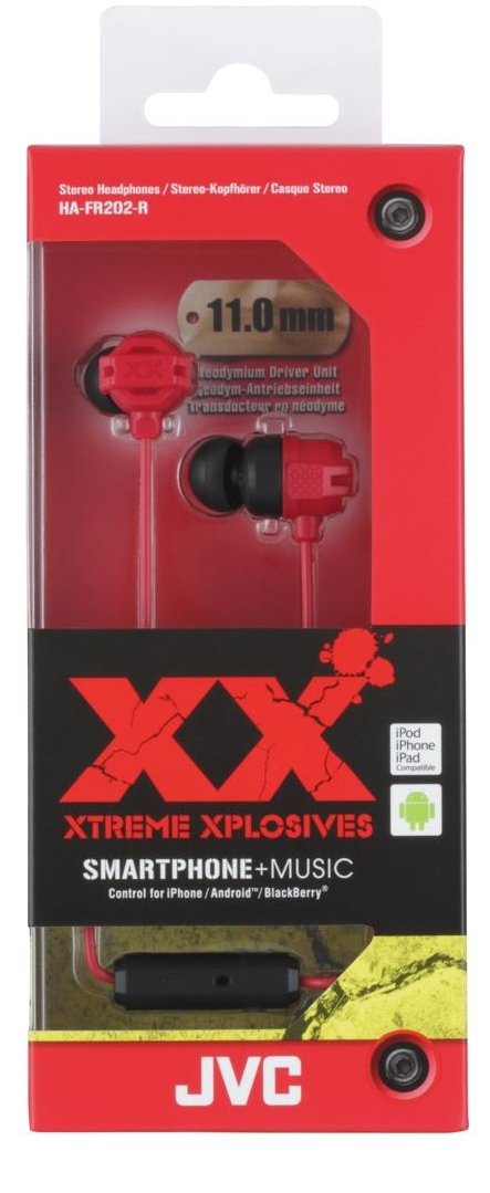 JVC FR202 Xtreme Xplosive Red In-Ear Earphones