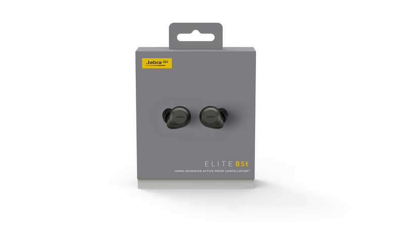 Jabra Elite 85t True Wireless Earbuds - Advanced Active Noise Cancellation with Long Battery Life and Powerful Speakers & Wireless Charging Case - Titanium Black