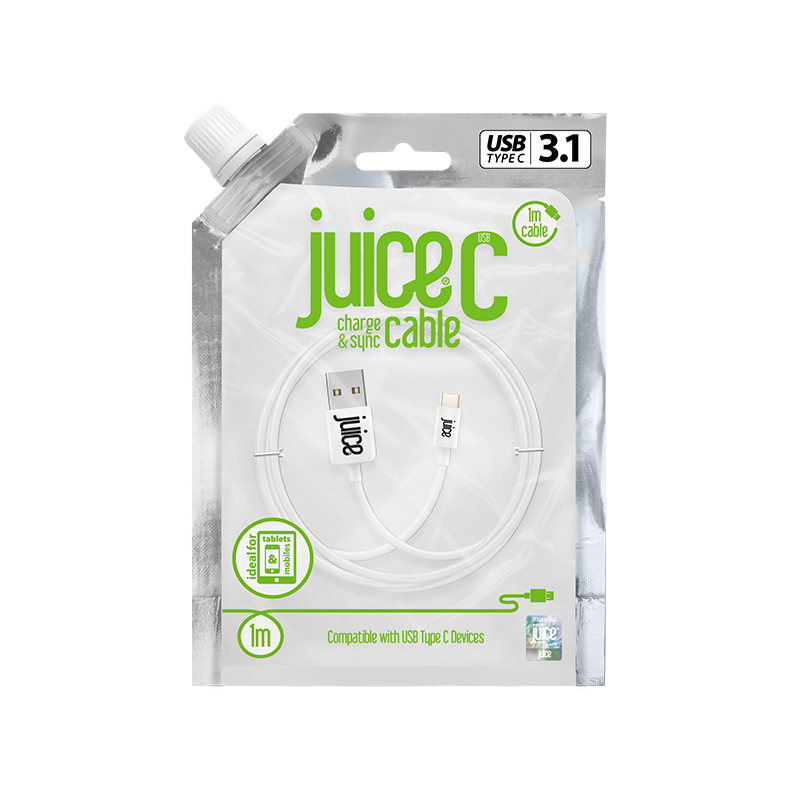 Juice Type-C Cable Round 1m White