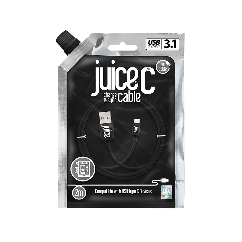 Juice Cable Type-C 2M Round Black