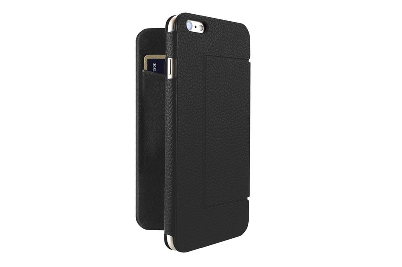 Just Mobile Folio Leather Case/Stand Black iPhone 6+/6S+
