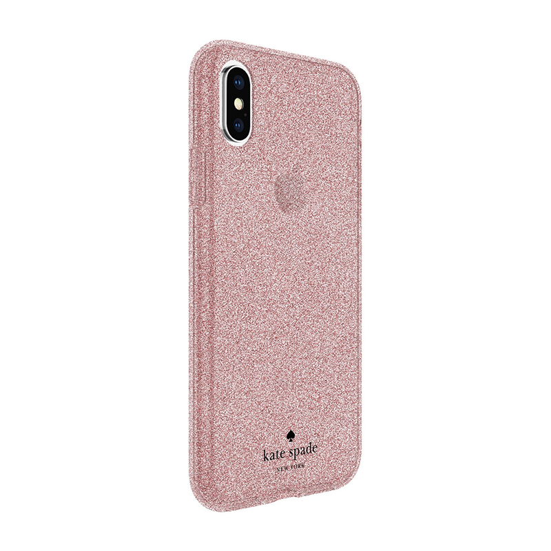 Kate Spade NY Flexible Glitter Case Rose Gold for iPhone X