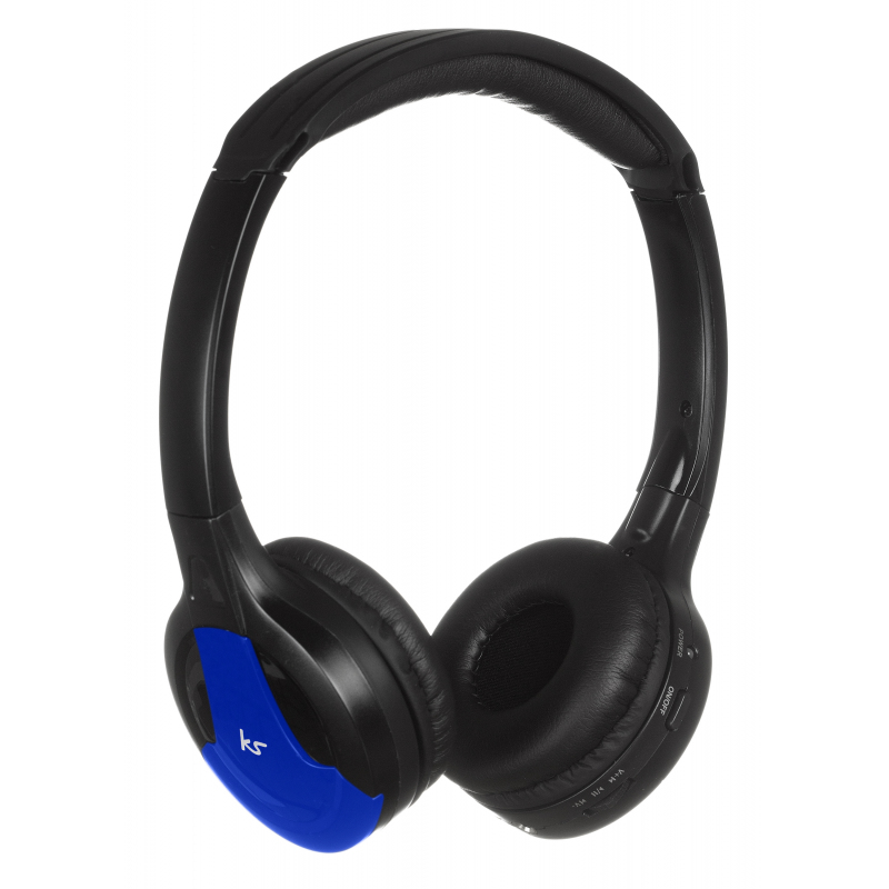 KitSound Arcade Blue With Mic Bluetooth On-Ear Headphones
