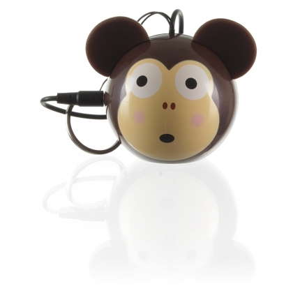 KitSound Brown Monkey Mini Buddy Portable Speaker