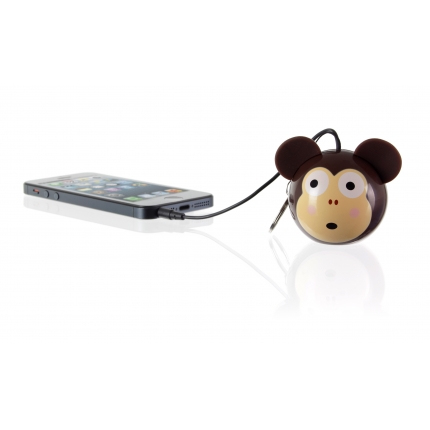 KitSound Brown Monkey Mini Buddy Portable Speaker
