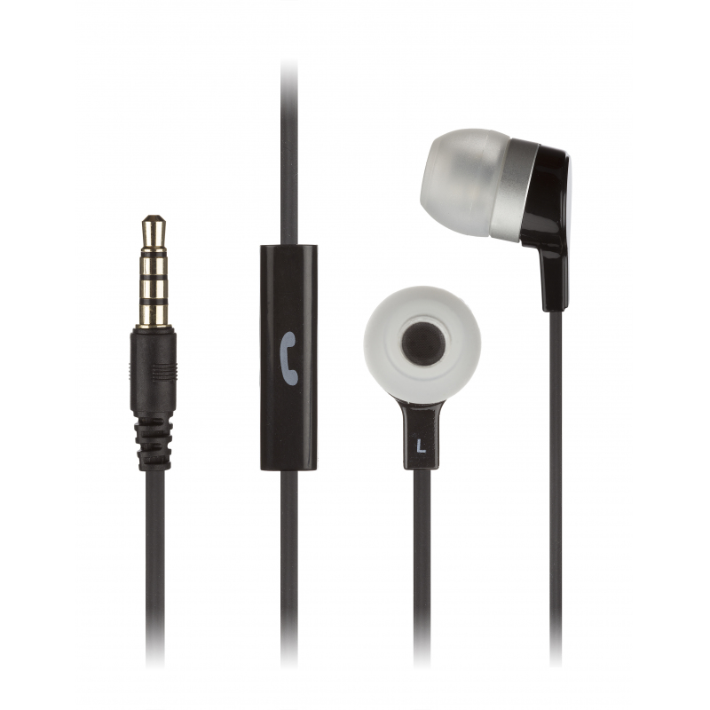 KitSound Mini Black With Mic In-Ear Earphones