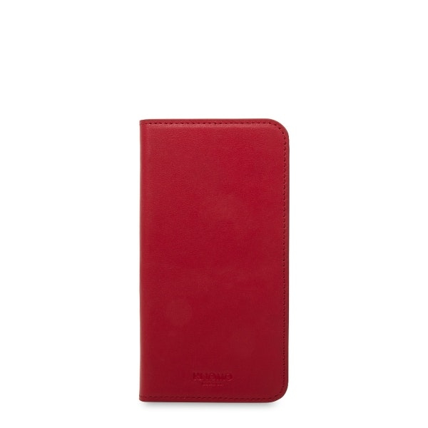 Knomo Leather Folio Case Chilli for iPhone X
