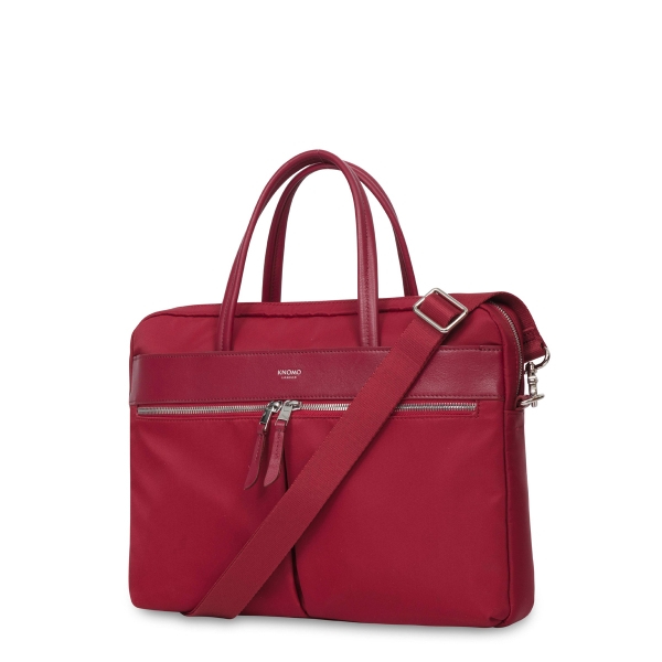 Knomo Hanover Slim Briefcase Cherry for Laptop Up To 14-Inch