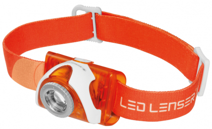 LED Lenser SEO3 Series Orange Headlamp