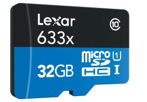 Lexar 32 GB MicroSDHC Class 10 UHS-I Memory Card with Adapter
