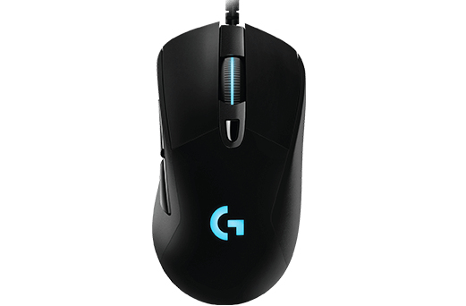 Logitech G G403 HERO 16K Gaming Mouse/LIGHTSYNC RGB/Lightweight 87g+10g Optional/Braided Cable/16000 DPI/Rubber Side Grips