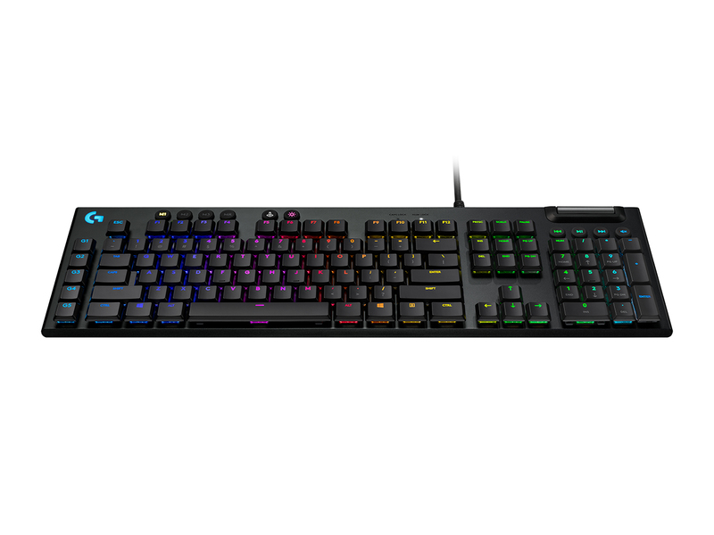 Logitech G 920-008992 G815 LIGHTSYNC RGB Mechanical Gaming Keyboard with Low Profile GL Tactile Key Switch/5 Programmable G-key/USB Passthrough/Dedicated Media Control (US English)