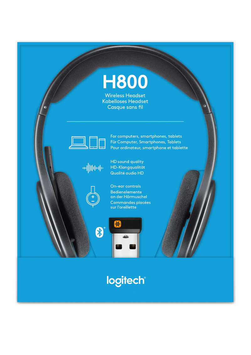 Logitech H800 Wireless Bluetooth Headset with Noise-Cancelling Mic