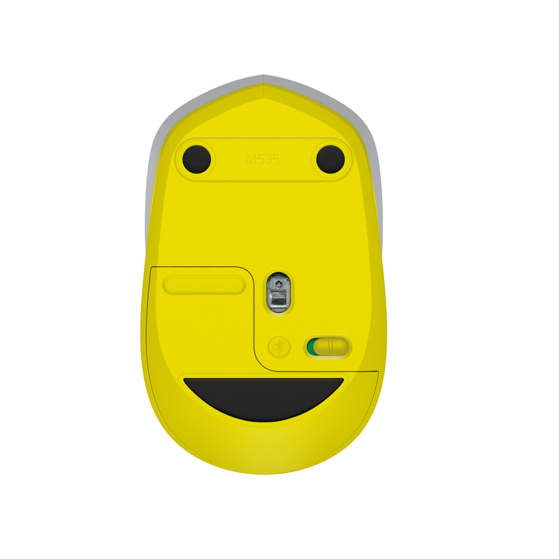 Logitech 910-004530 M535 Bluetooth Optical Mouse Grey/Yellow Ambidextrous