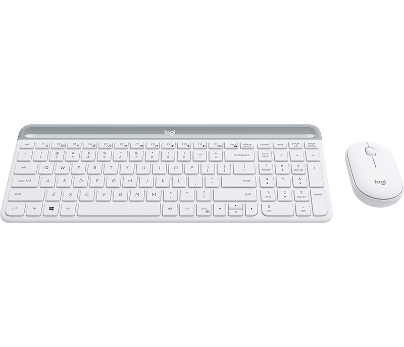 Logitech 920-009205 MK470 Slim Wireless Keyboard/Mouse Combo - Off White (US English)