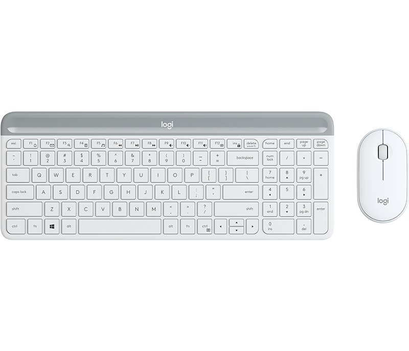 Logitech 920-009205 MK470 Slim Wireless Keyboard/Mouse Combo - Off White (US English)