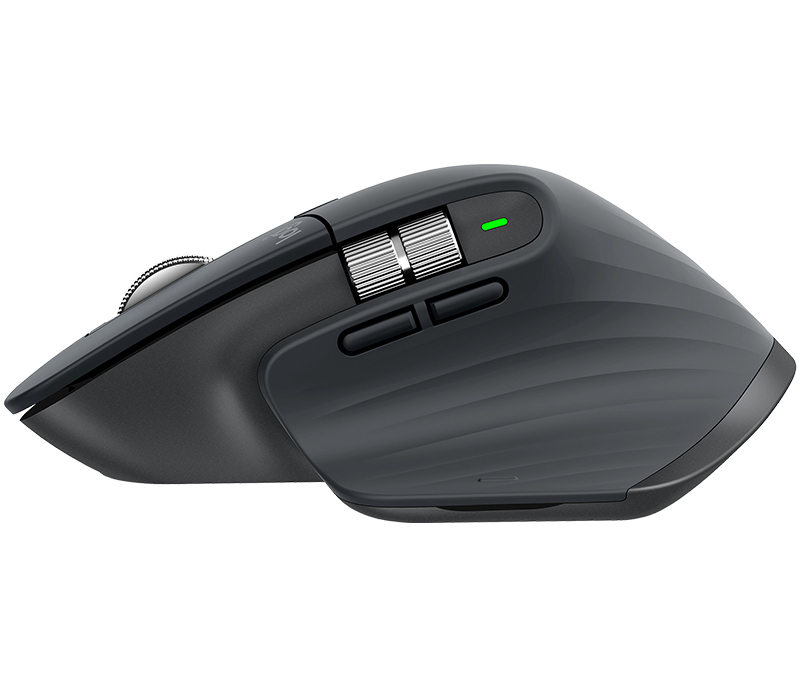 Logitech MX Master 3 Advanced Wireless Mouse Graphite Ultrafast Scrolling/Use on Any Surface/Ergonomic/4000 DPI/Customization/USB-C/Bluetooth for Apple Mac/Microsoft PC Windows/Linux/iPad