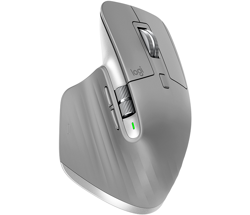 Logitech MX Master 3 Advanced Wireless Mouse Grey Ultrafast Scrolling/Use on Any Surface/Ergonomic/4000 DPI/Customization/USB-C/Bluetooth for Apple Mac/Microsoft PC Windows/Linux/iPad