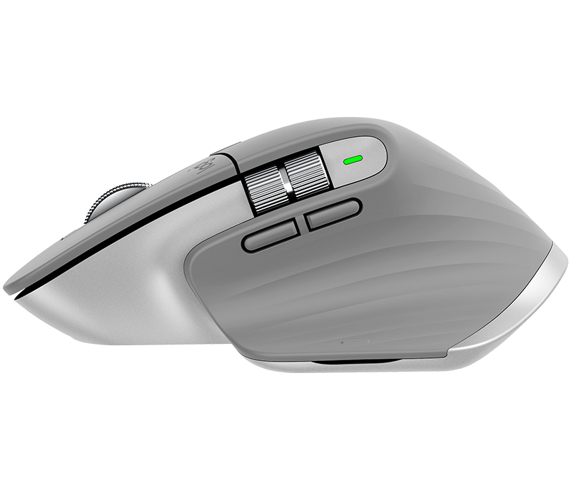 Logitech MX Master 3 Advanced Wireless Mouse Grey Ultrafast Scrolling/Use on Any Surface/Ergonomic/4000 DPI/Customization/USB-C/Bluetooth for Apple Mac/Microsoft PC Windows/Linux/iPad