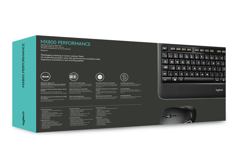 Logitech MX800 RF Wireless Keyboard Qwerty - Black