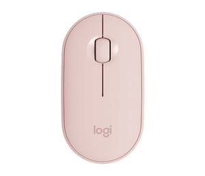 Logitech Pebble Wireless Mouse Rose with Bluetooth or 2.4 GHz Receiver Silent/Slim/Quiet Click for Laptop/iPad/PC and Mac