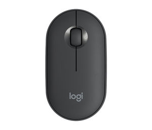 Logitech Pebble Wireless Mouse Graphite with Bluetooth or 2.4 GHz Receiver Silent/Slim/Quiet Click for Laptop/iPad/PC and Mac