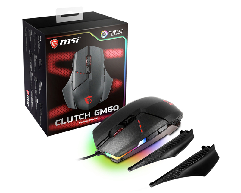 MSI RGB Clutch GM60 Black Gaming Mouse
