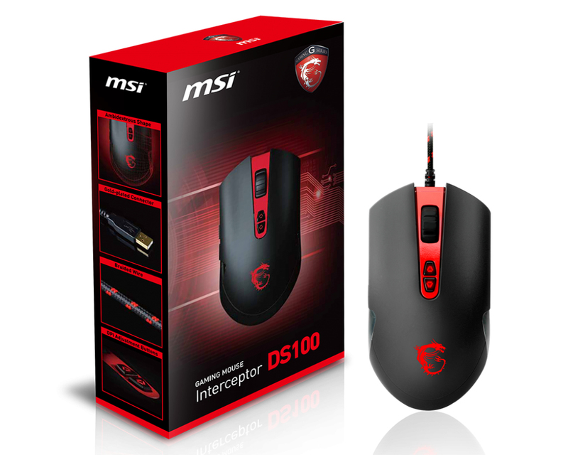 MSI Interceptor DS100 Black Gaming Mouse