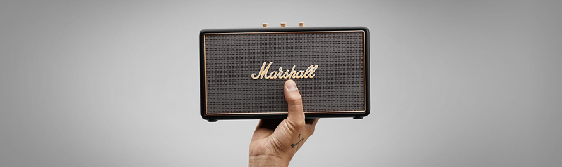 Marshall Stockwell Black Portable Bluetooth Speaker