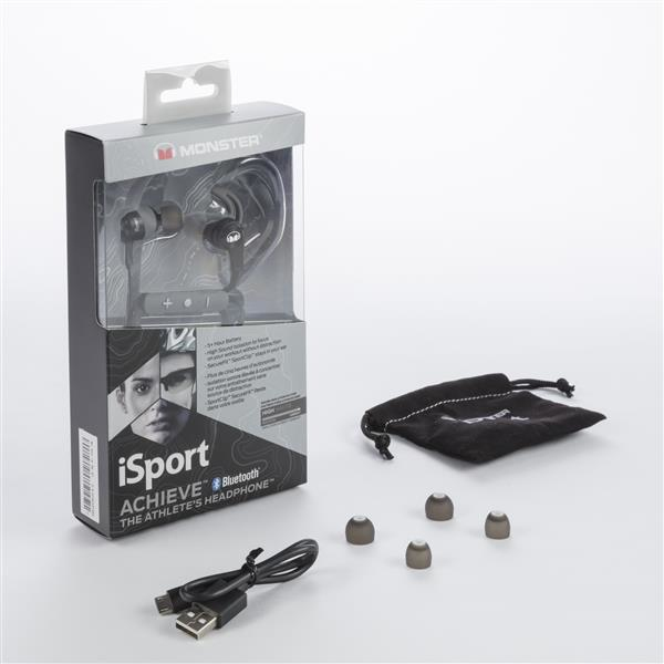 Monster Cable iSport Achieve Black Intraaural In-ear headphone