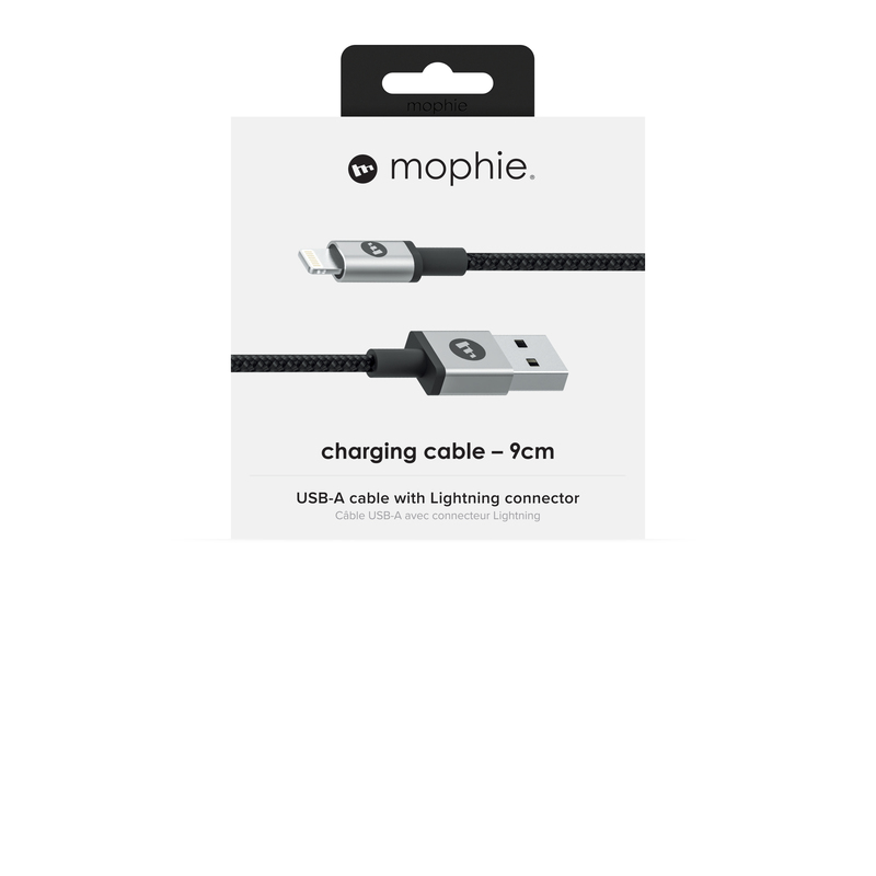 Mophie USB-A to Lightning Cable 9cm Black